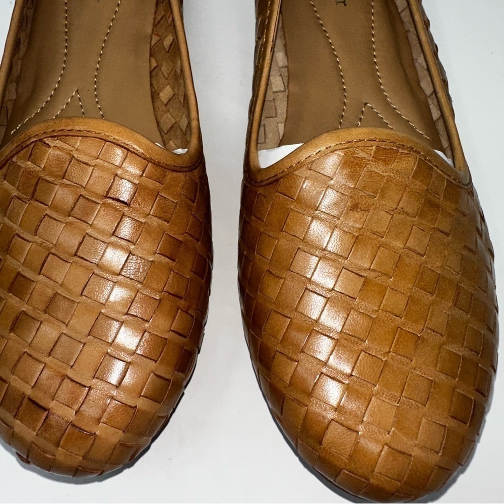 NWOT naturalizer sander brown leather slip on shoes size 9.5 wide - Picture 3 of 8